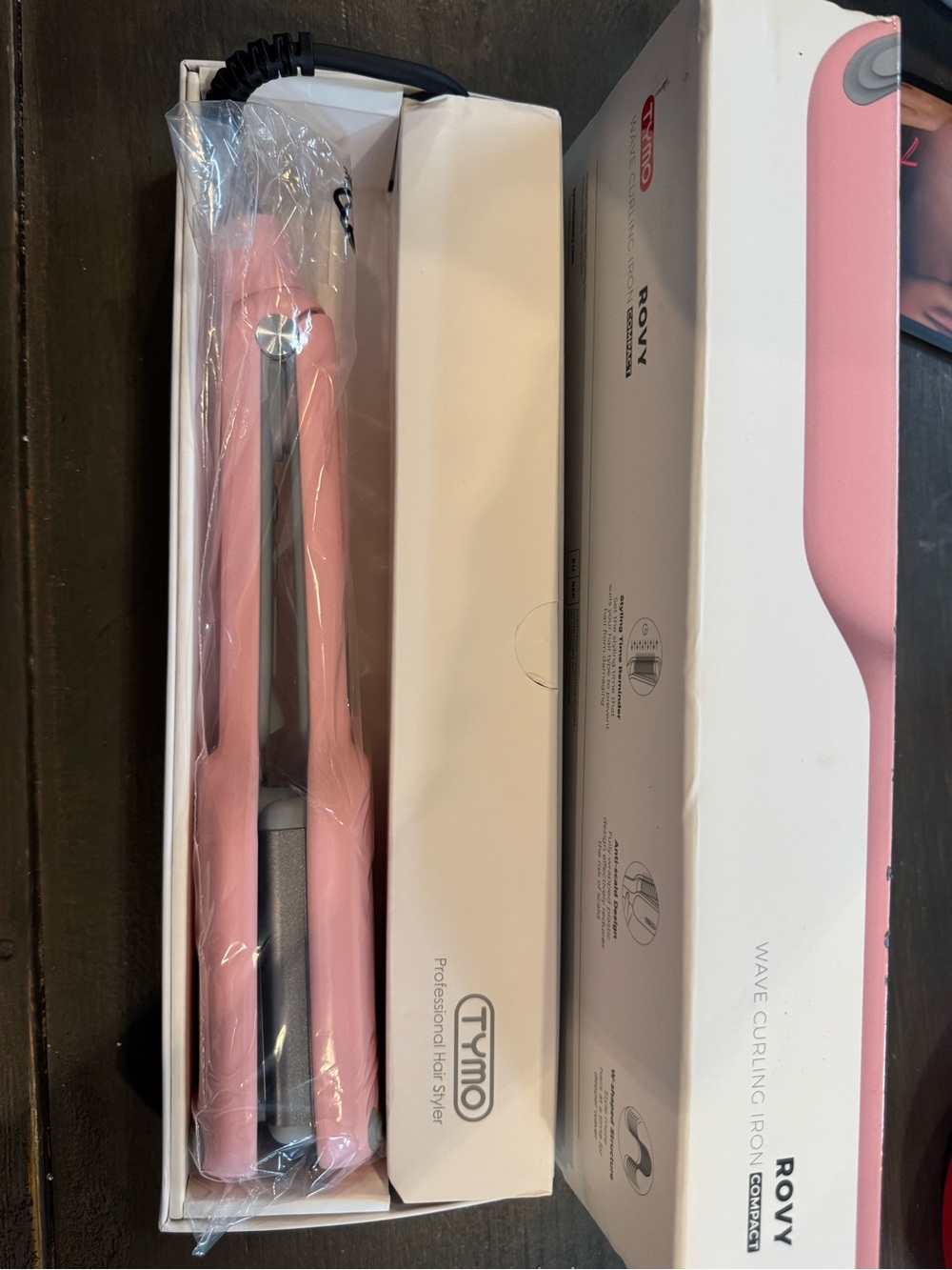 ROVY Pink Wave Curling & Straightening Iron — Professional Hair Styler